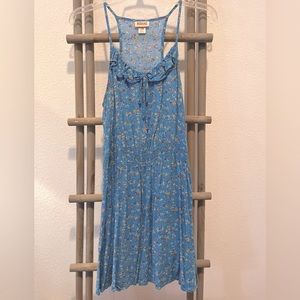 Ditsy Blue Floral Dress 🩵 Mossimo Supply Co. Size Medium, Cinched/Stretch Waist